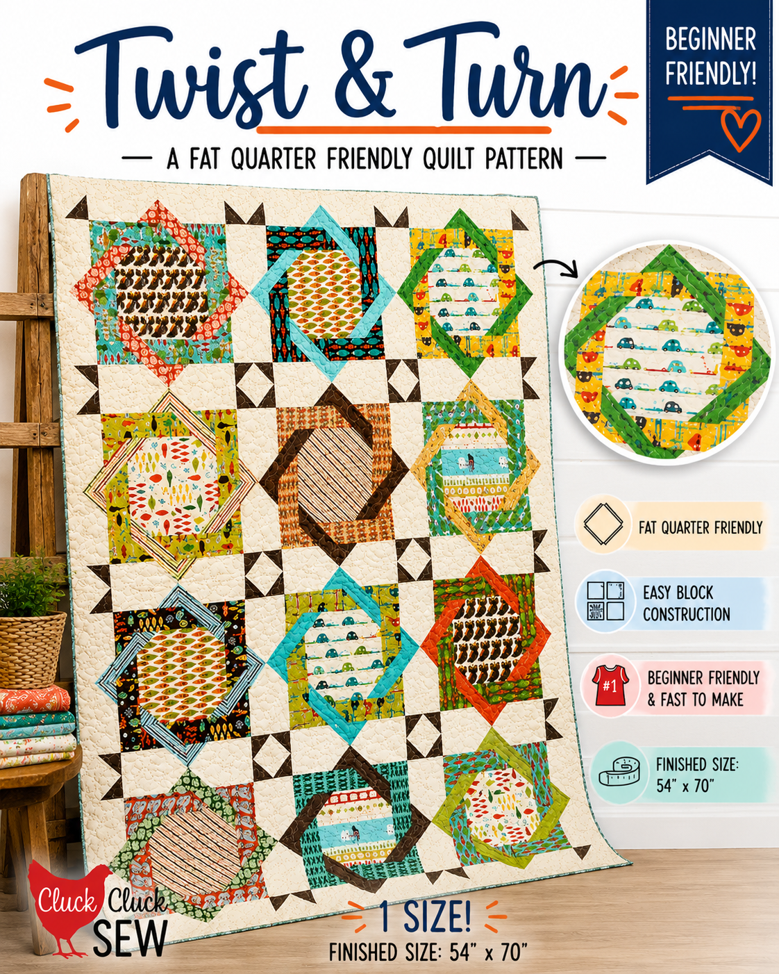 Little Scraps Camping in Style Quilt Pattern from This and That by Sherri Falls