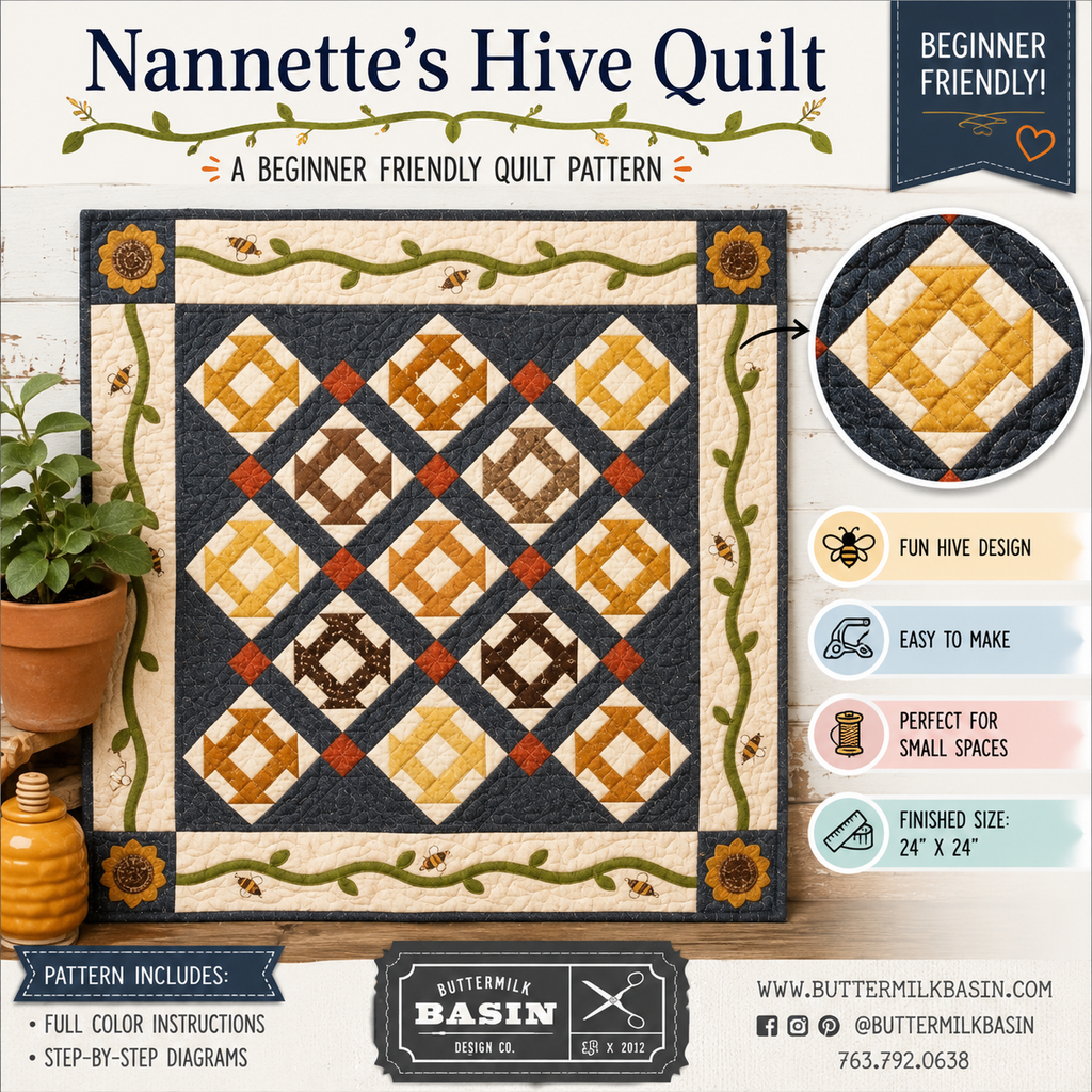 Nannette's Hive Quilt Pattern by Stacy West