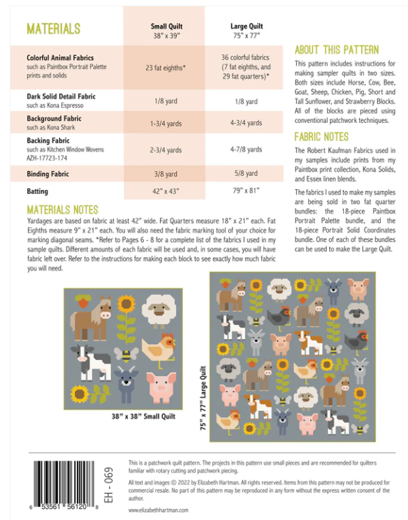 Fab Farm Quilt Pattern by Elizabeth Hartman