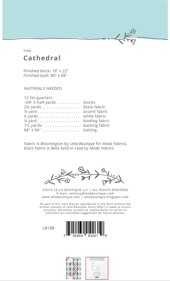 Cathedral Quilt Pattern from Lella Boutique by Vanessa Goertzen