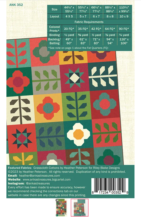 Mod Blossoms Quilt Pattern by Heather Peterson
