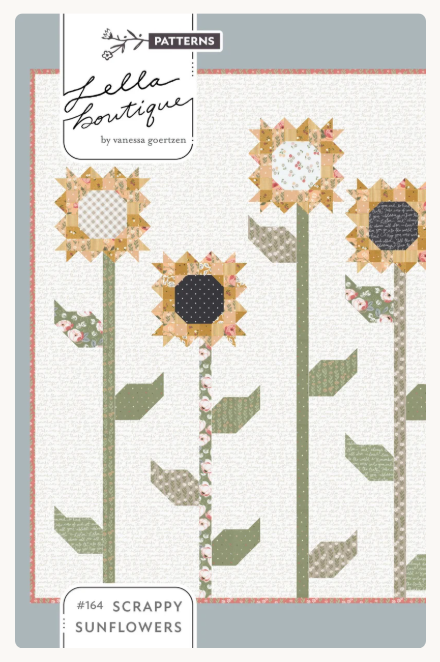 Scrappy Sunflowers Quilt Pattern from Lella Boutique by Vanessa Goertzen