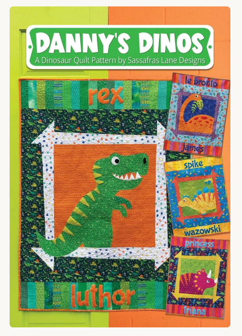 Danny's Dino Quilt Pattern from Sassafras Lane Designs by Shayla & Kristy Wolf
