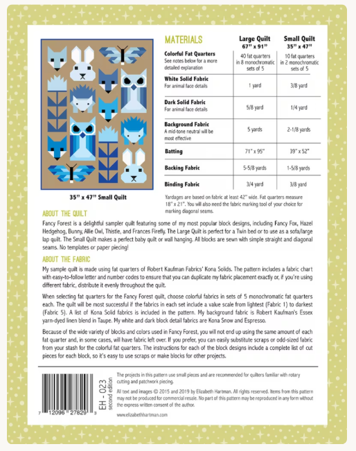 Fancy Forest Quilt Pattern by Elizabeth Hartman