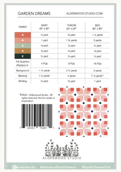 Garden Dreams Quilt Pattern by Amber Elliot
