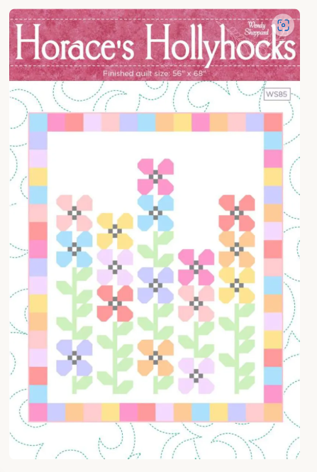 Horace's Hollyhocks Quilt Pattern by Wendy Sheppard