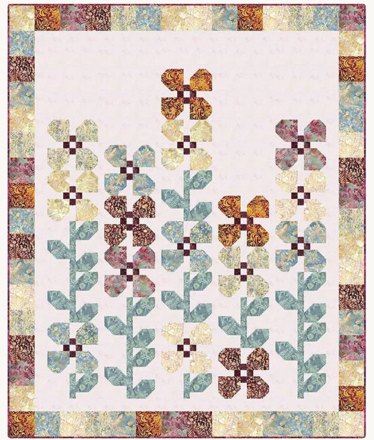 Horace's Hollyhocks Quilt Pattern by Wendy Sheppard