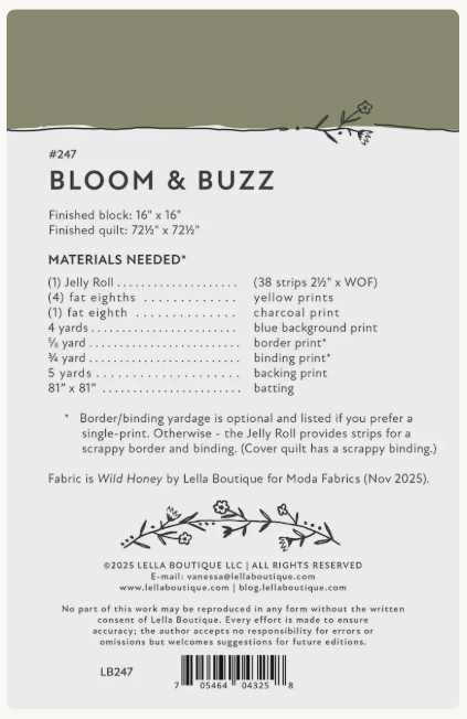 Bloom & Buzz Quilt Pattern from Lella Boutique by Vanessa Goertzen