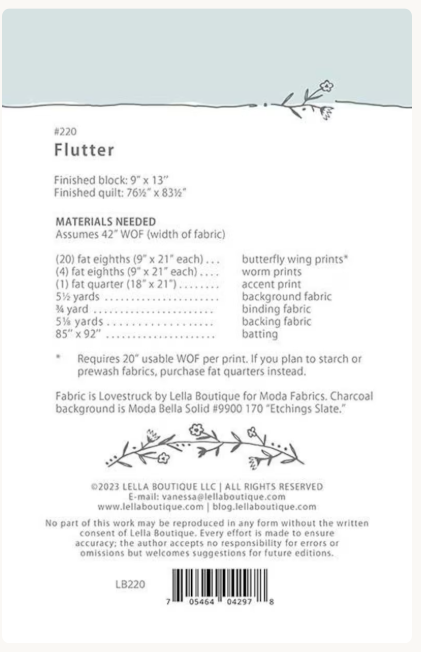 Flutter Quilt Pattern from Lella Boutique by Vanessa Goertzen