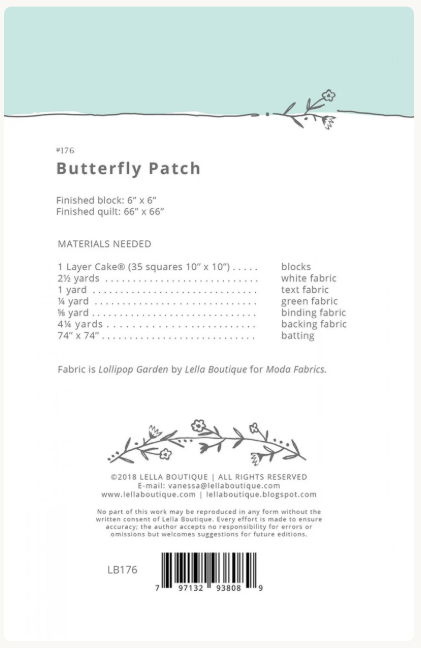 Butterfly Patch Quilt Pattern from Lella Boutique by Vanessa Goertzen