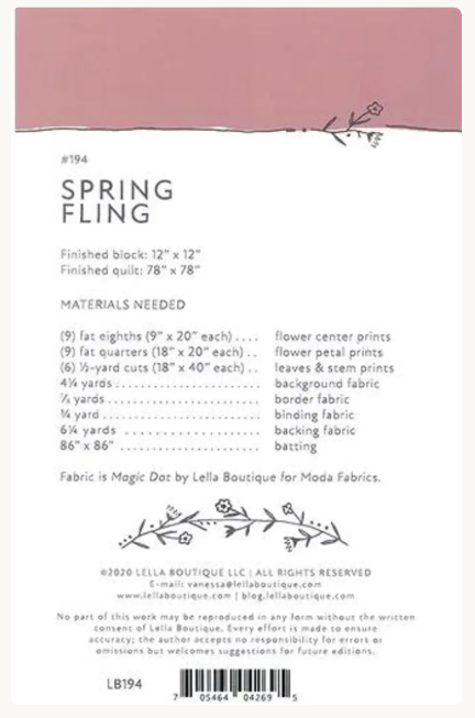Spring Fling Quilt Pattern from Lella Boutique by Vanessa Goertzen
