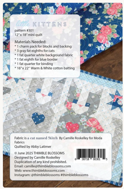 Little Kittens Quilt Pattern from Thimble Blossoms by Camille Roskelley