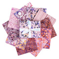 Expressions Batiks Wildflowers Misty Fat Quarter Bundle A, 10 Pcs.