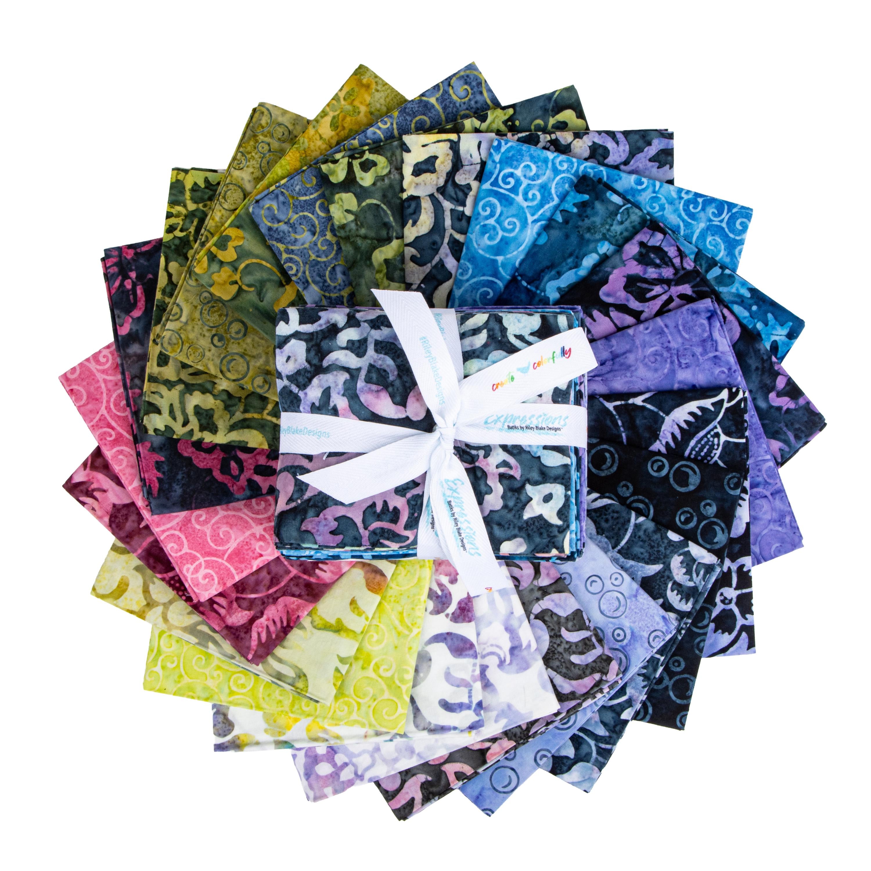 Expressions Batiks Radiant Flourish Fat Quarter Bundle, 22 Pcs.