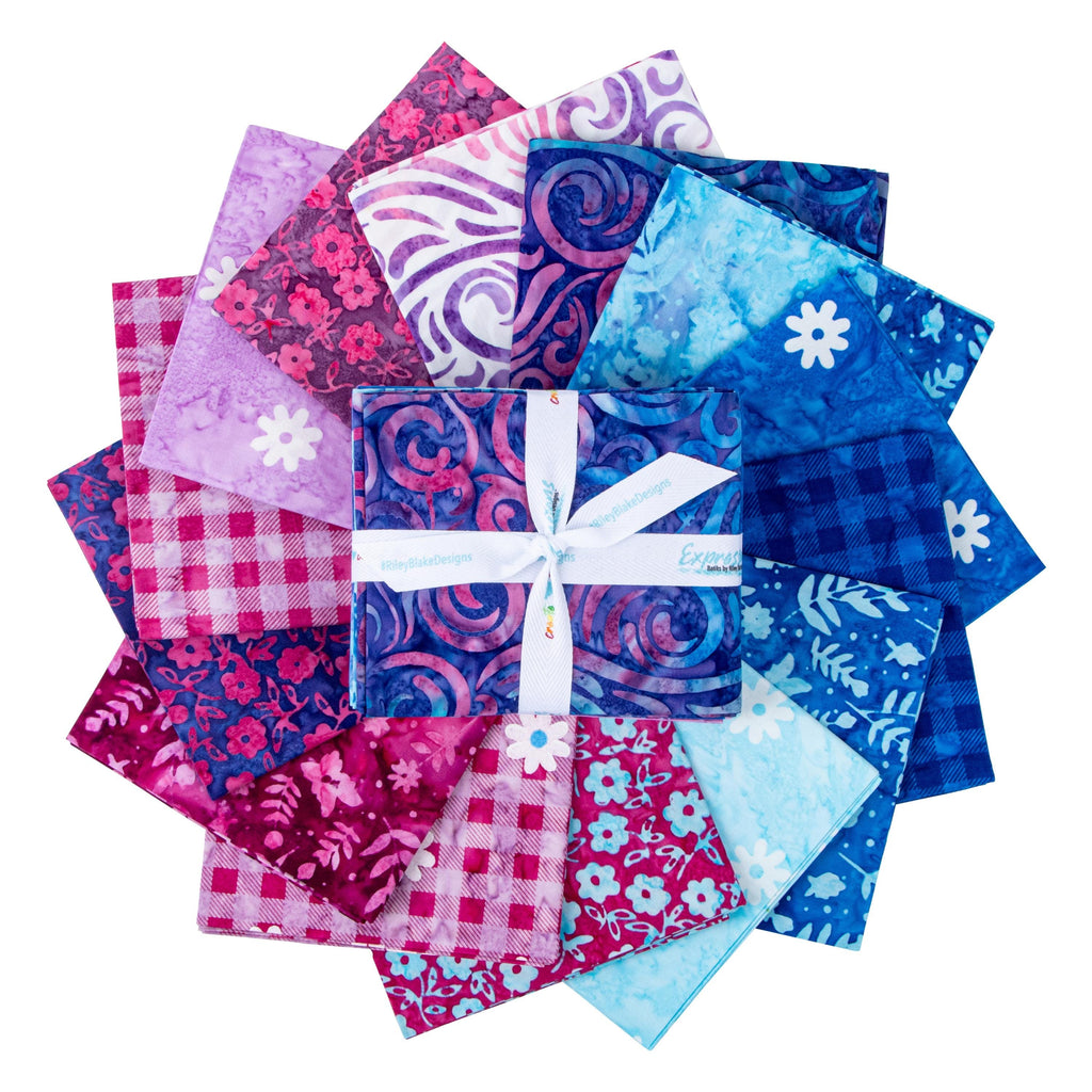 Expressions Batiks Daisy Dots Fat Quarter Bundle A, 14 Pcs.