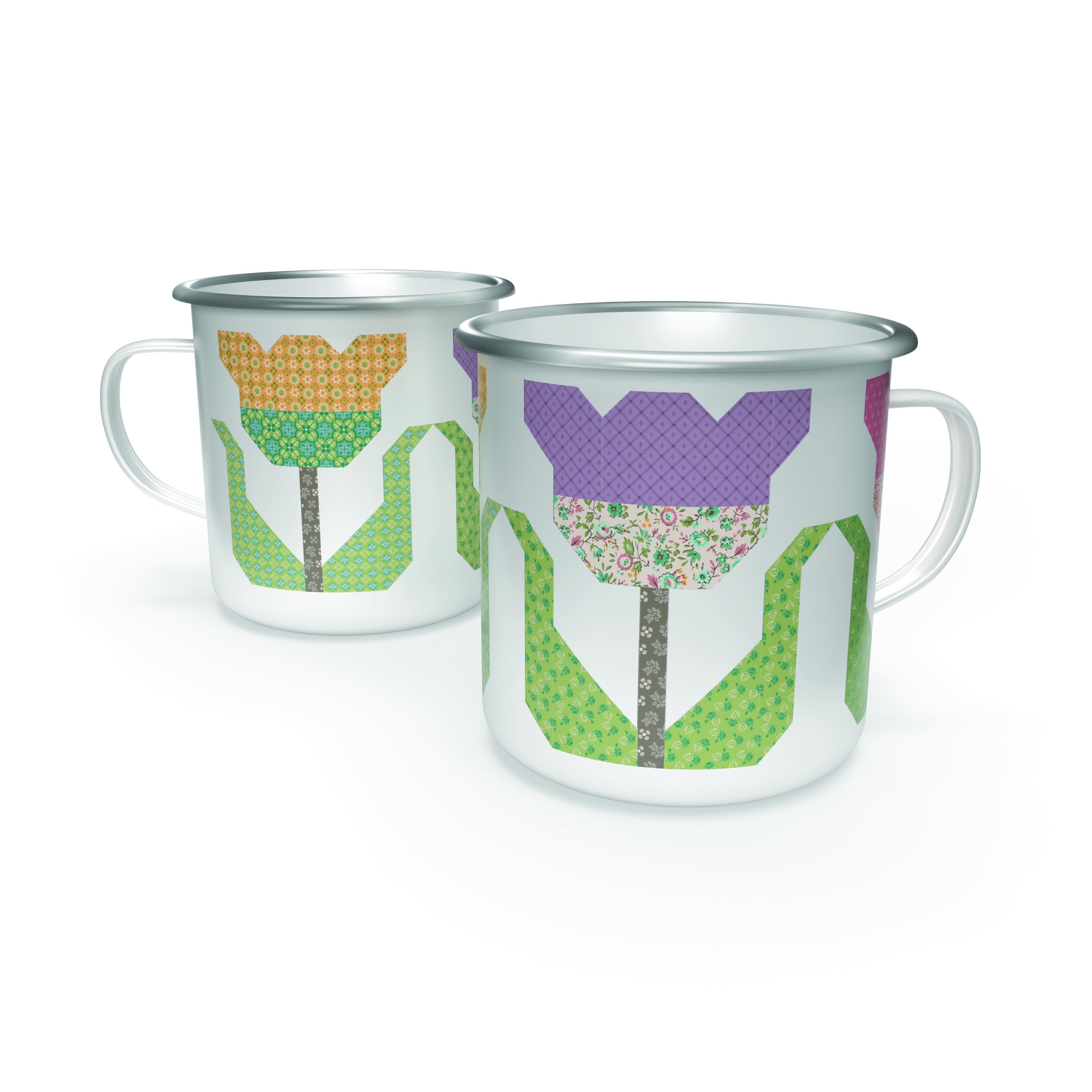Piece & Plenty Enamel Tin Mug by Lori Holt