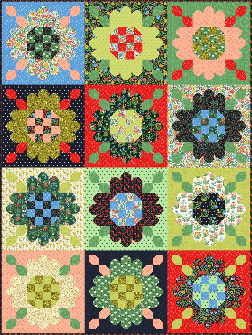 Zinnia Seeds Quilt Pattern by Heather Peterson