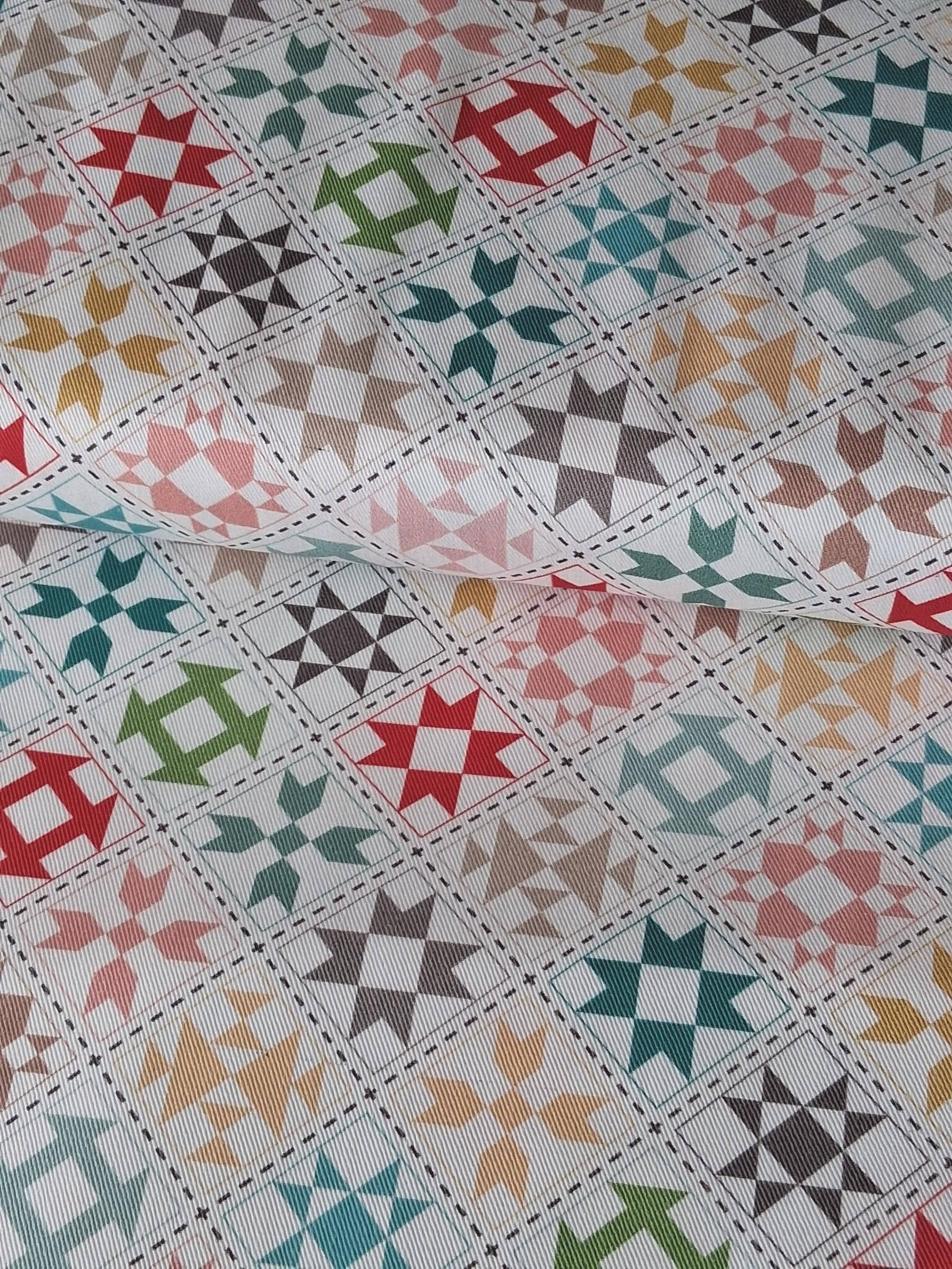 My Happy Place Home Decor Quilt Blocks Cream 57/58"