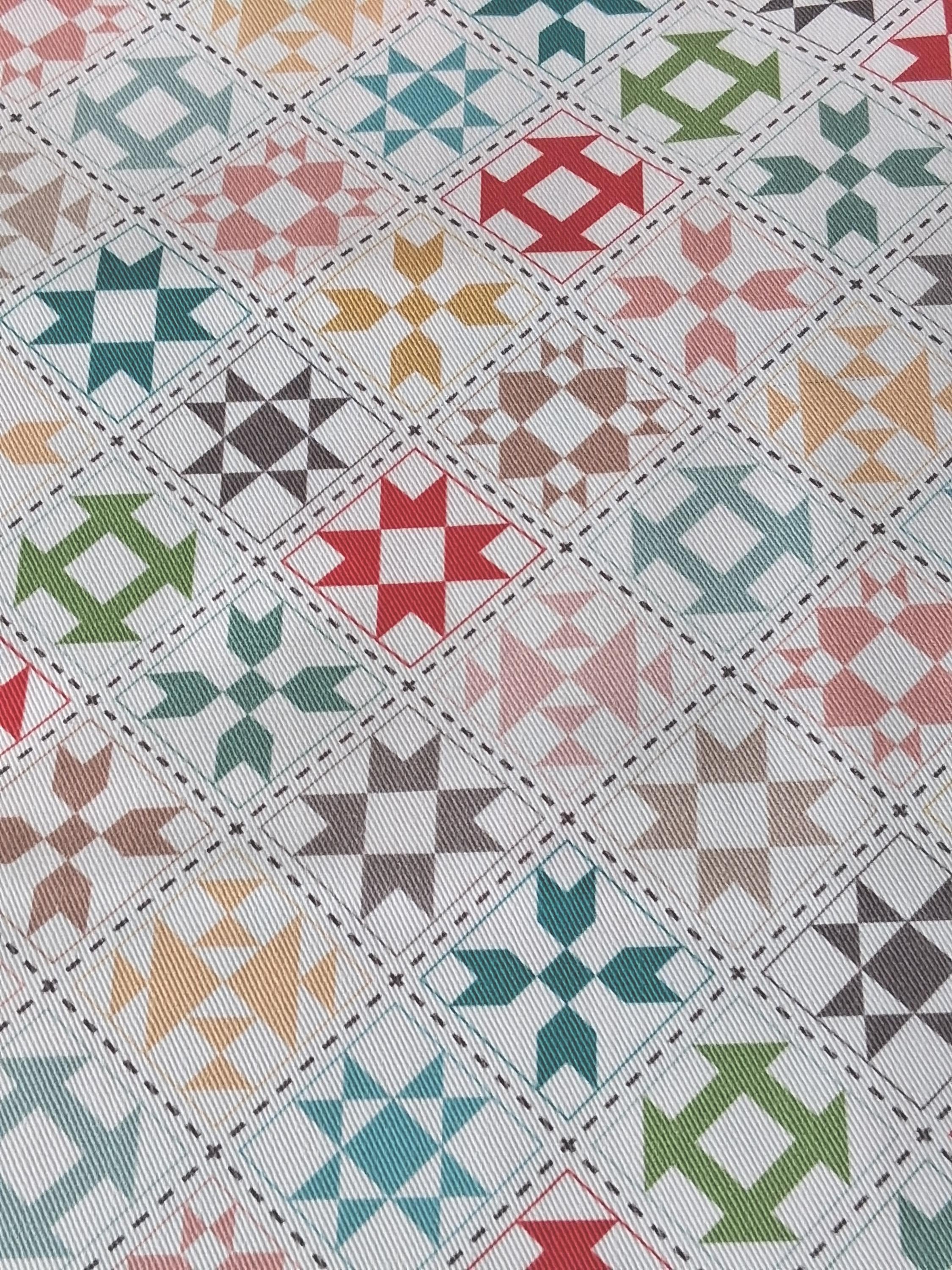 My Happy Place Home Decor Quilt Blocks Cream 57/58"