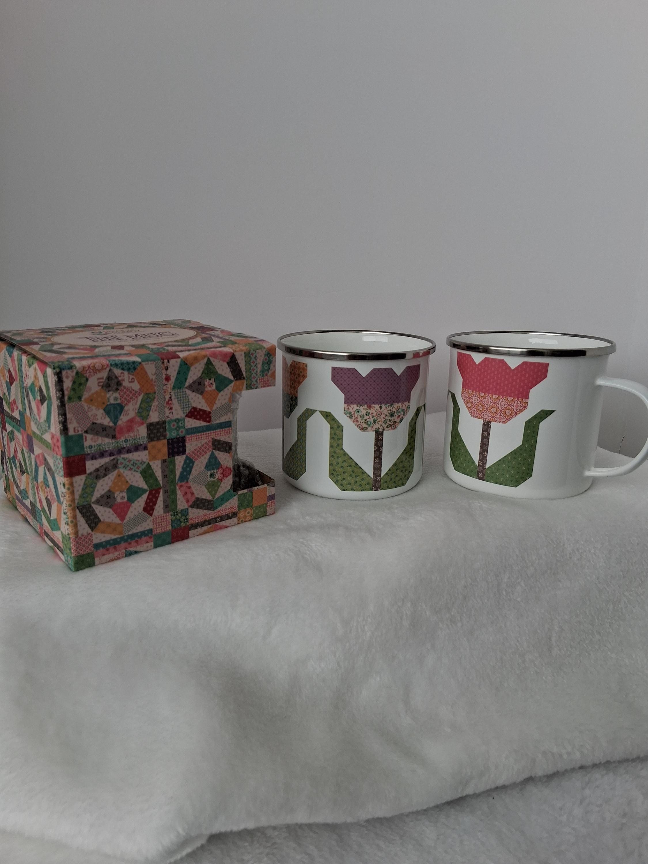 Piece & Plenty Enamel Tin Mug by Lori Holt