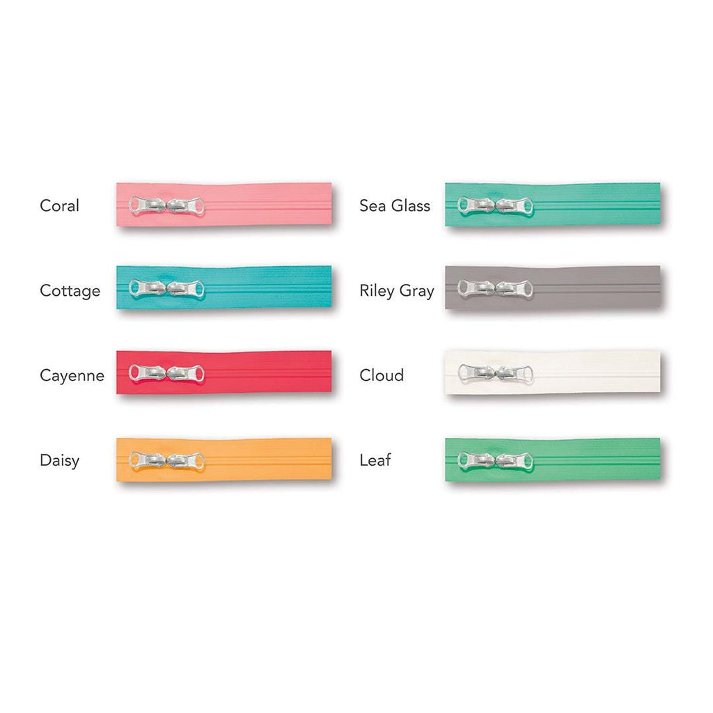 Lori Holt Happy Zippers - Set of 8 Double Pull 16" Zippers