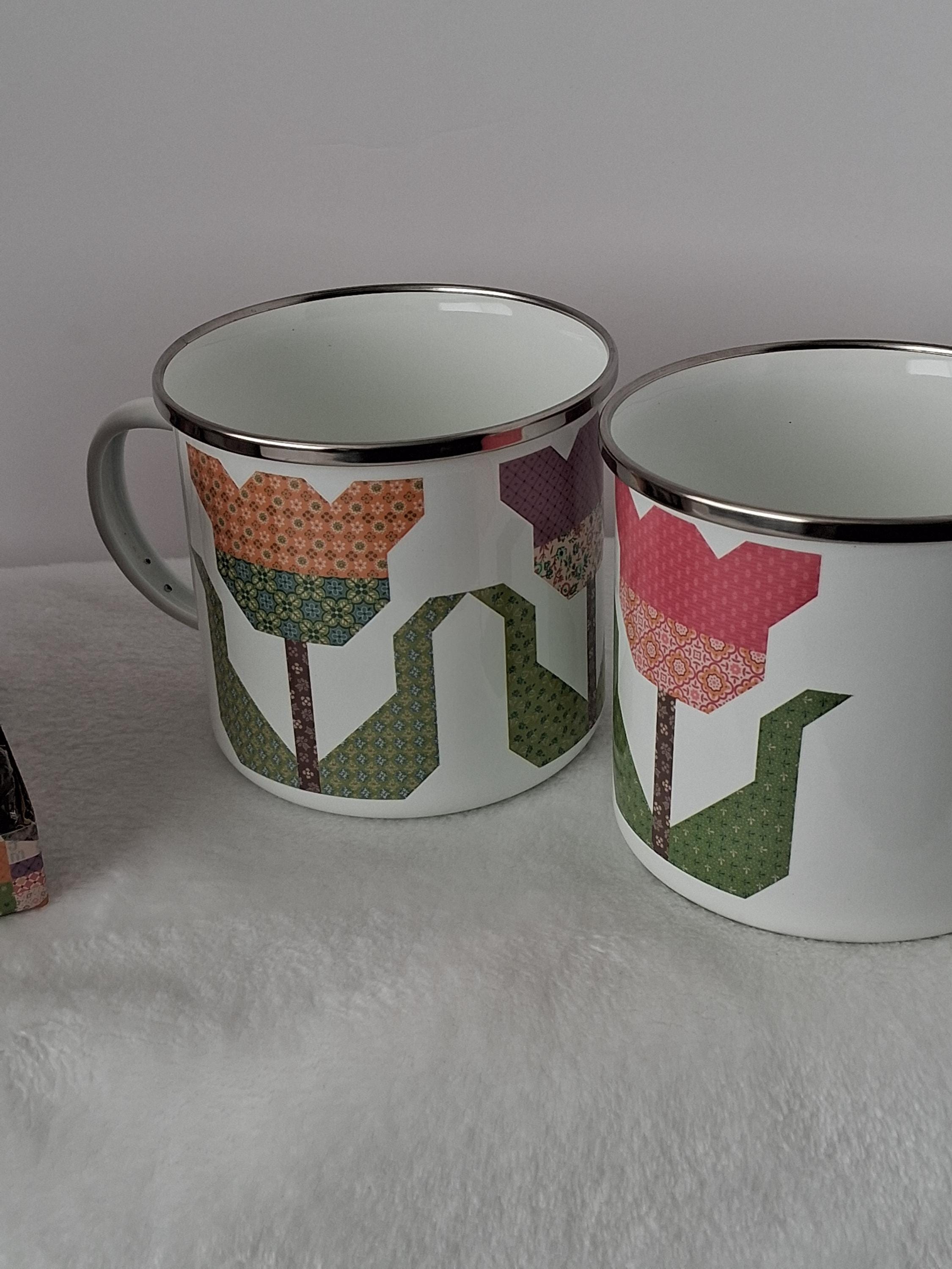 Piece & Plenty Enamel Tin Mug by Lori Holt