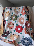 Vintage Blooms Quilt – Handmade 100% Cotton Batik Fabric (80" x 80")