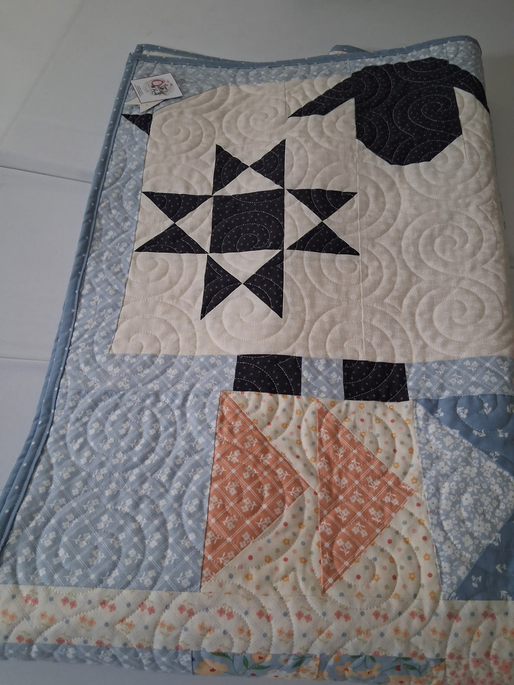Sweet Baby Sheep Handmade Quilt 100% Cotton Fabric (50" x 50")