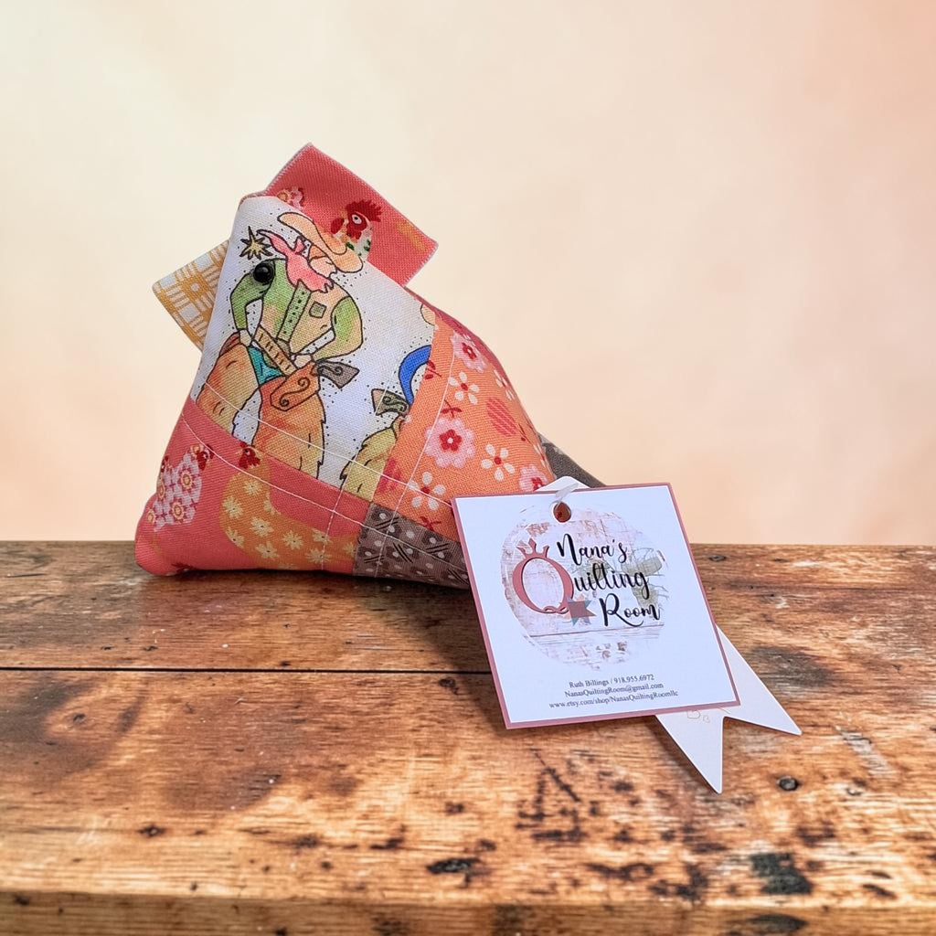Patchwork Chicken Pin Cushion
