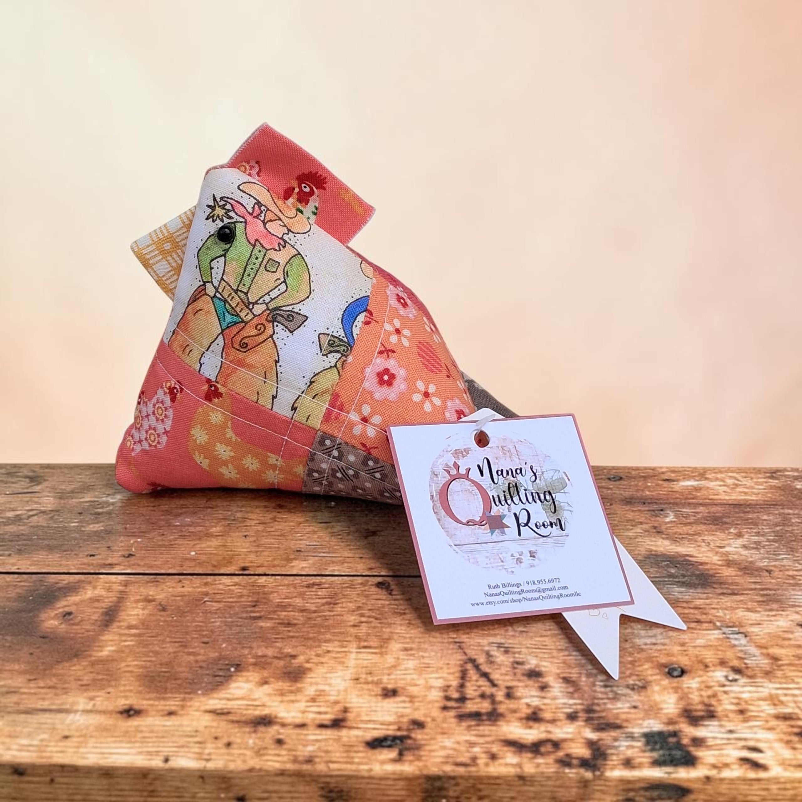 Patchwork Chicken Pin Cushion