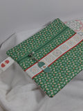 Lori Holt Handmade Project Bag – Green Calico with Double Zipper