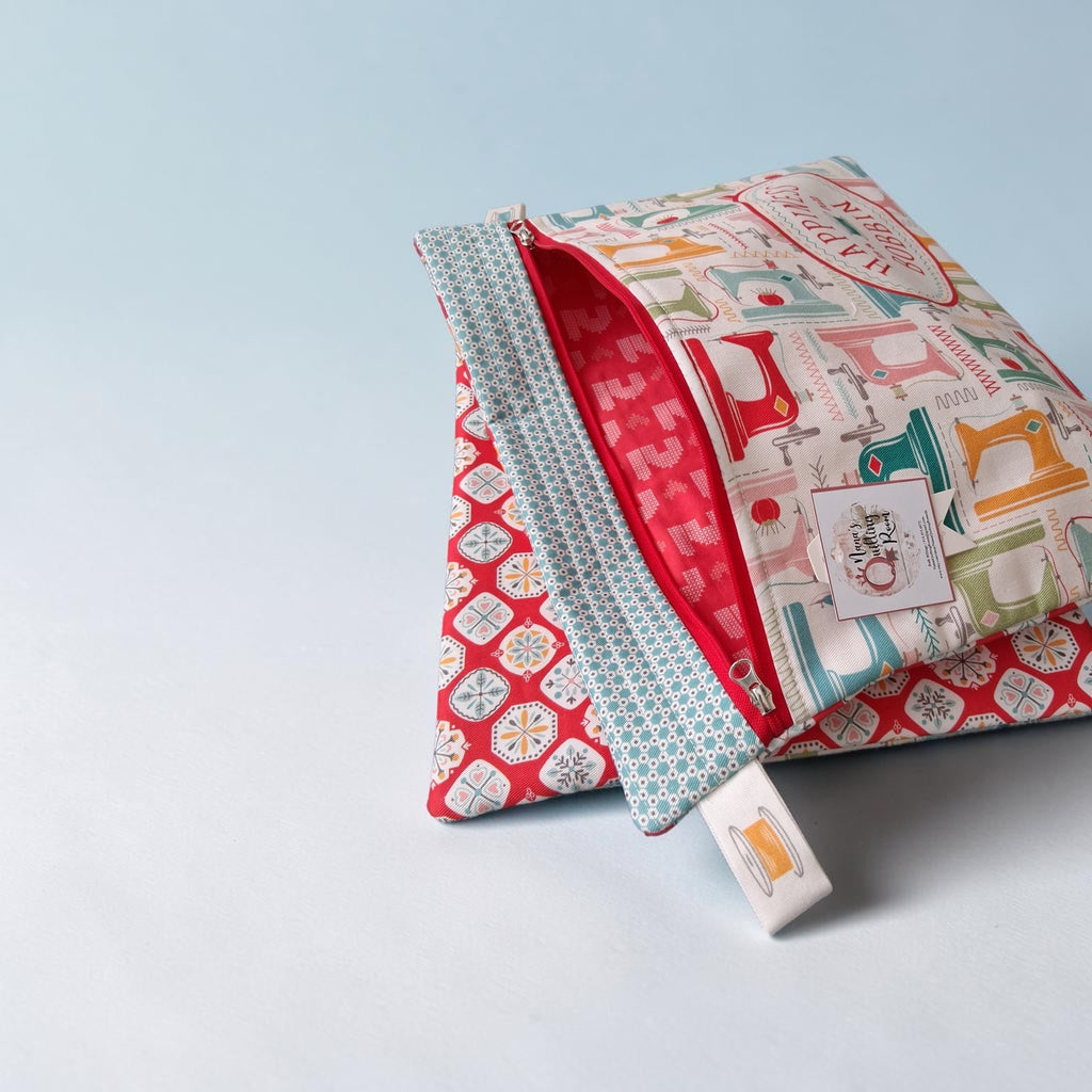 Lori Holt Handmade Project Bag – Sewing Machine with Double Zipper