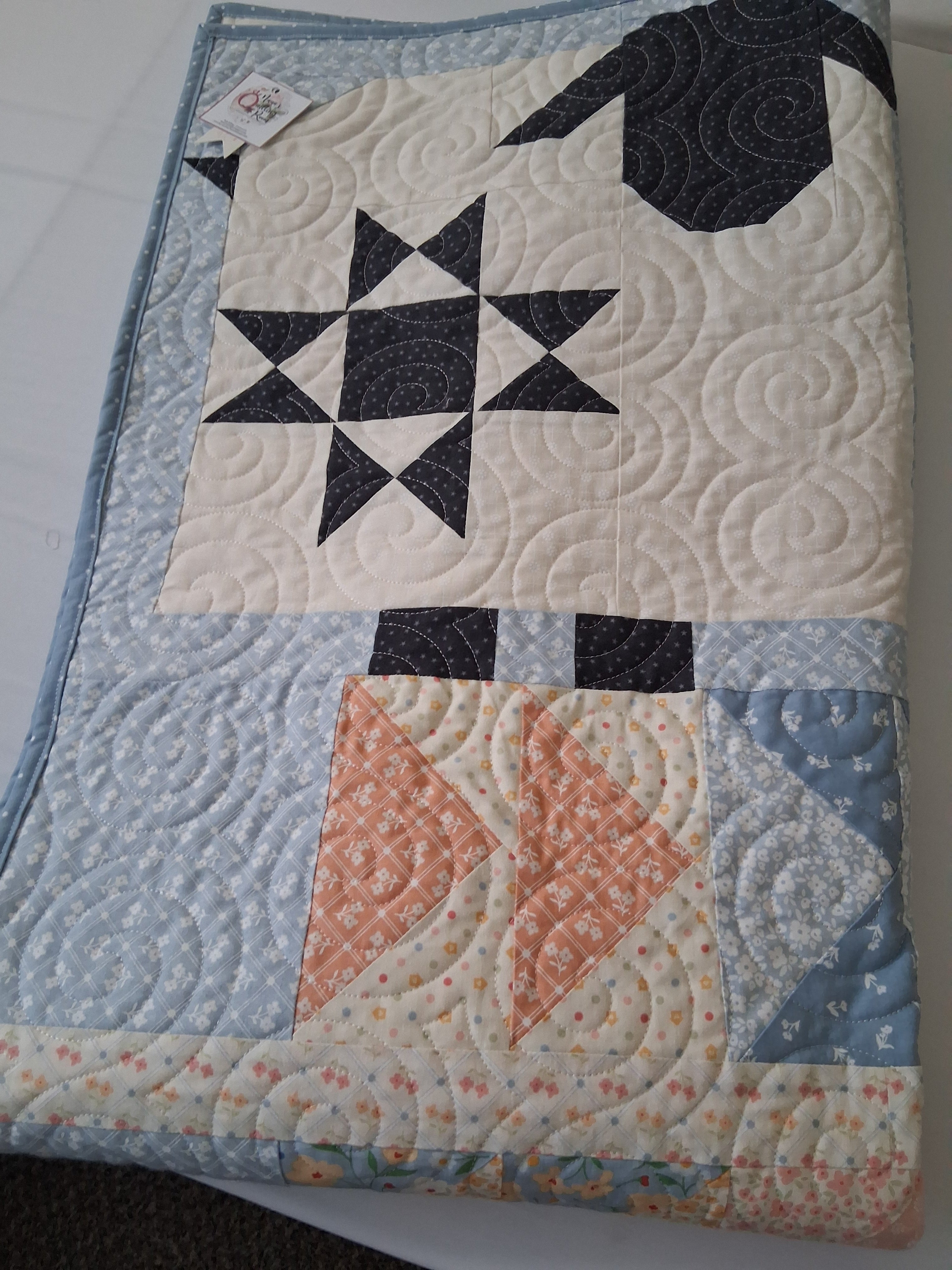Sweet Baby Sheep Handmade Quilt 100% Cotton Fabric (50" x 50")