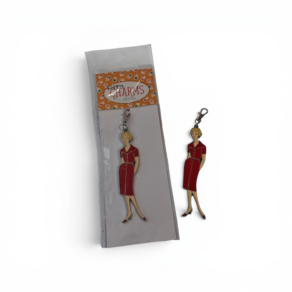 My Happy Place Red Vintage Lady Charm by Lori Holt