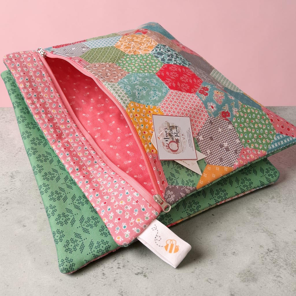 Lori Holt Handmade Project Bag – Hexagon with Double Zipper