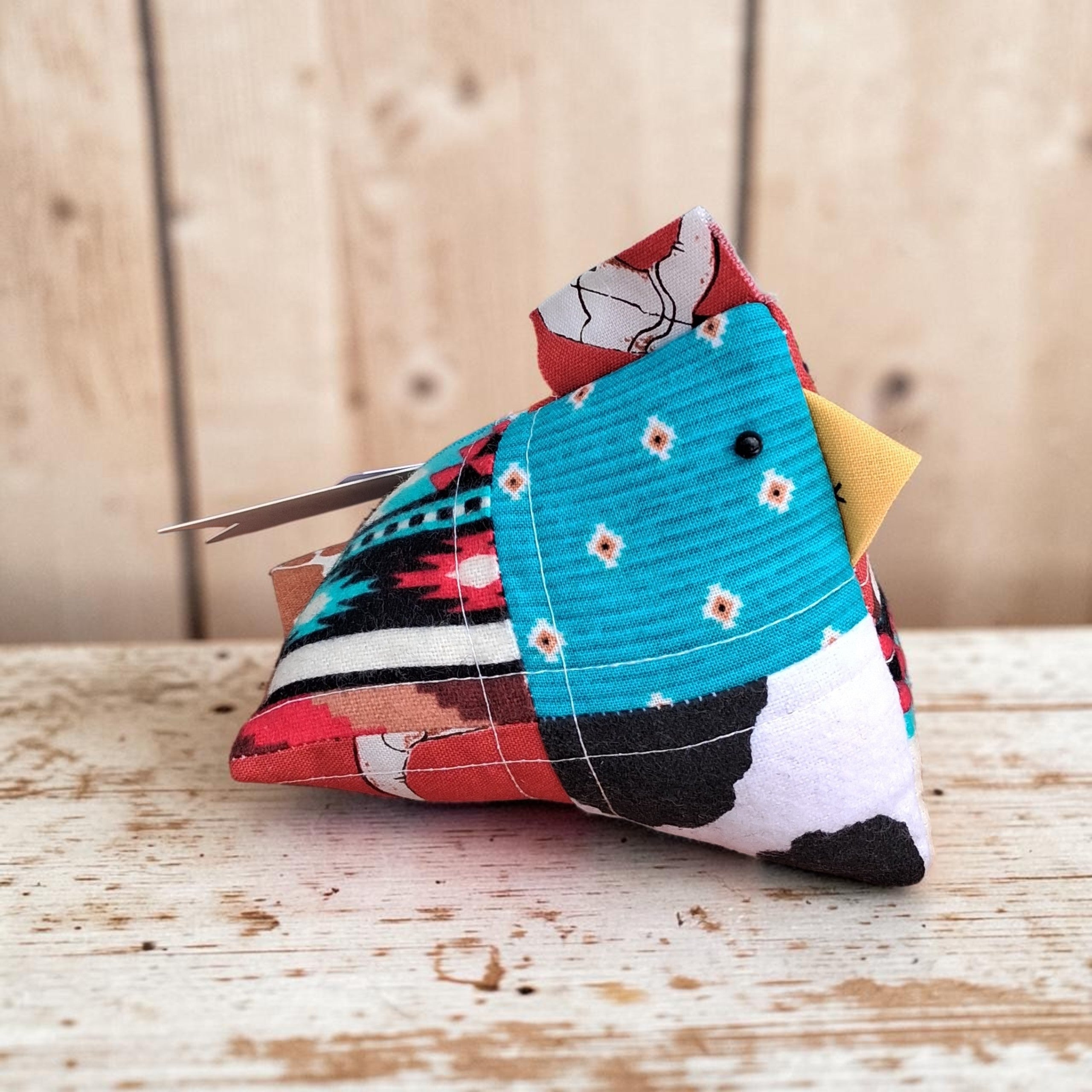 Patchwork Chicken Pin Cushion
