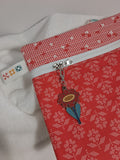 Lori Holt Handmade Project Bag – Red Floral with Double Zipper