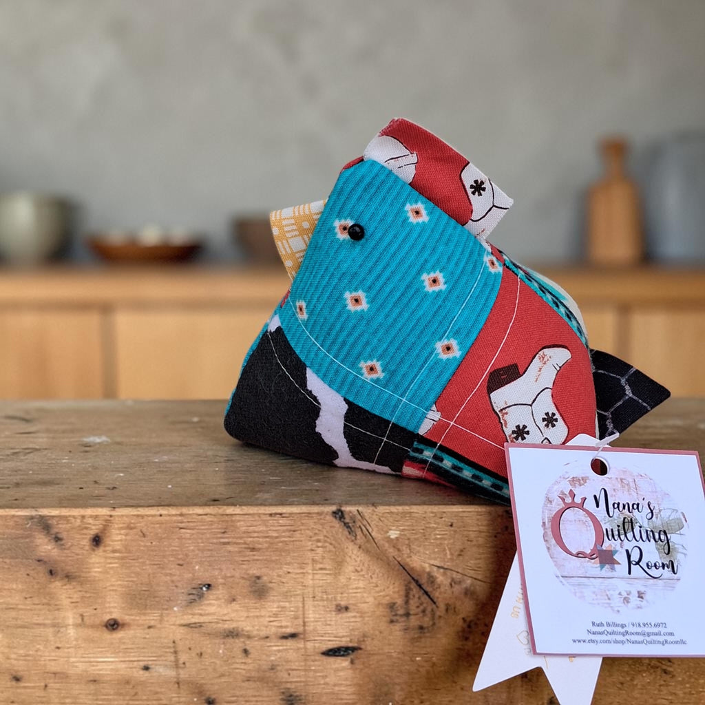 Patchwork Chicken Pin Cushion