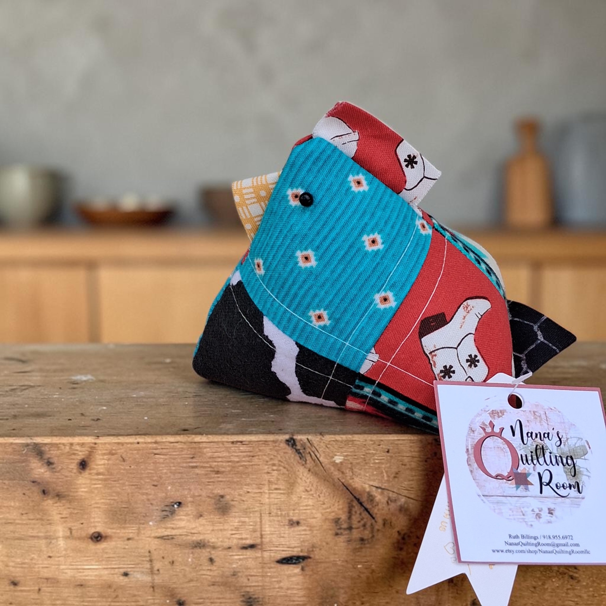 Patchwork Chicken Pin Cushion
