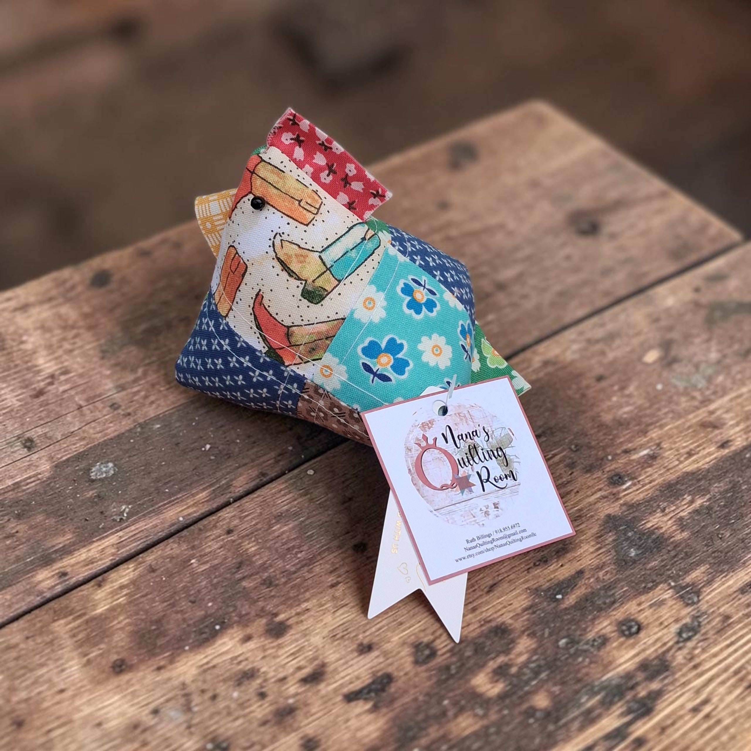 Patchwork Chicken Pin Cushion