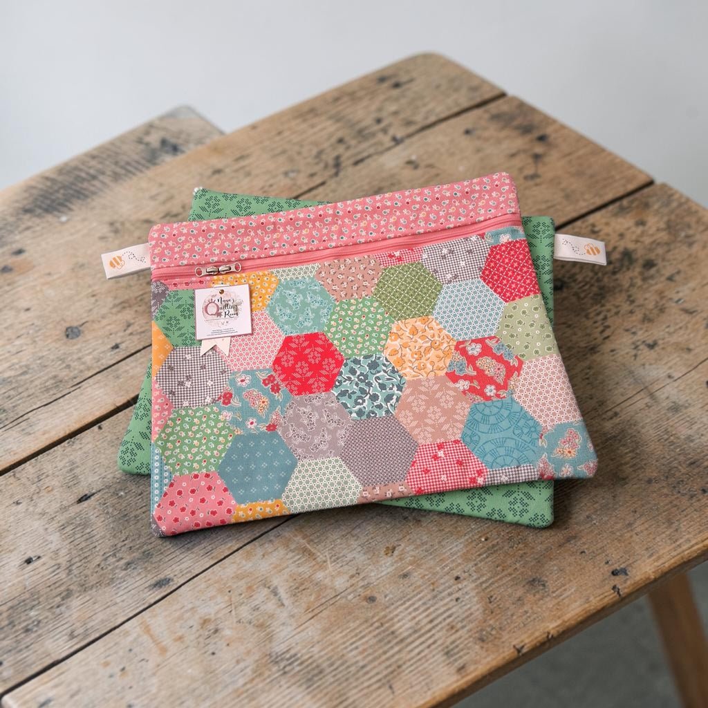 Lori Holt Handmade Project Bag – Hexagon with Double Zipper