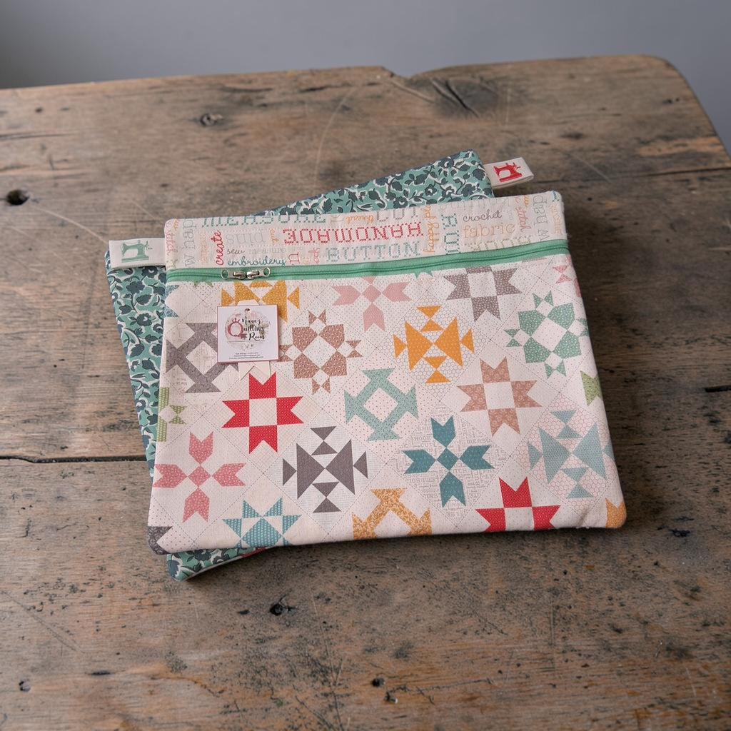 Lori Holt Handmade Project Bag – Quilt Block with Double Zipper